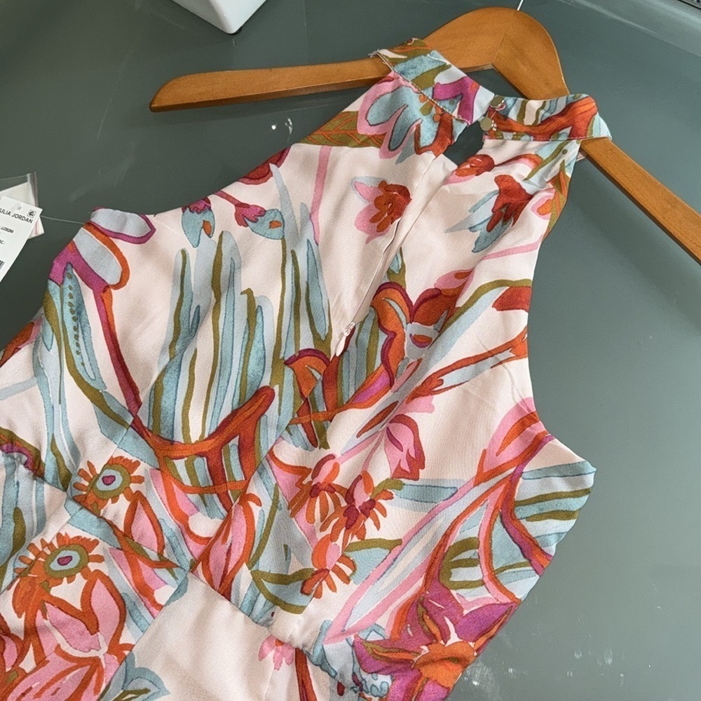 Julia Jordan Slip Dress Julia Jordan Flowy Multicolored Halter Dress  Size 2 - Picture 3 of 11